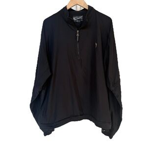 Austin Golf Men's XL Black Windbreaker Jacket Half-Zip Pullover Casual Outdoor